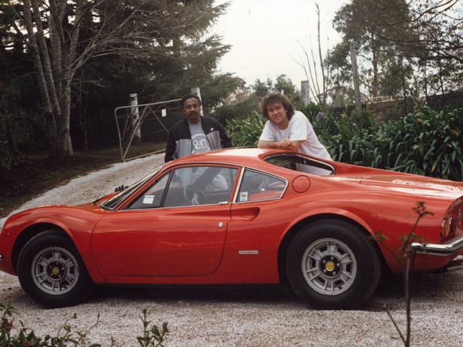 Jimmy Barnes has a penchant for cars, even owning a Ferrari in the past. Picture: Supplied/ Barnes Family Collection