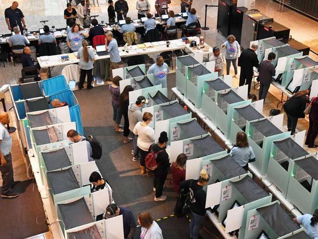 People vote at Sunset Mall, Nevada. Picture: Ethan Miller/Getty Images/AFP