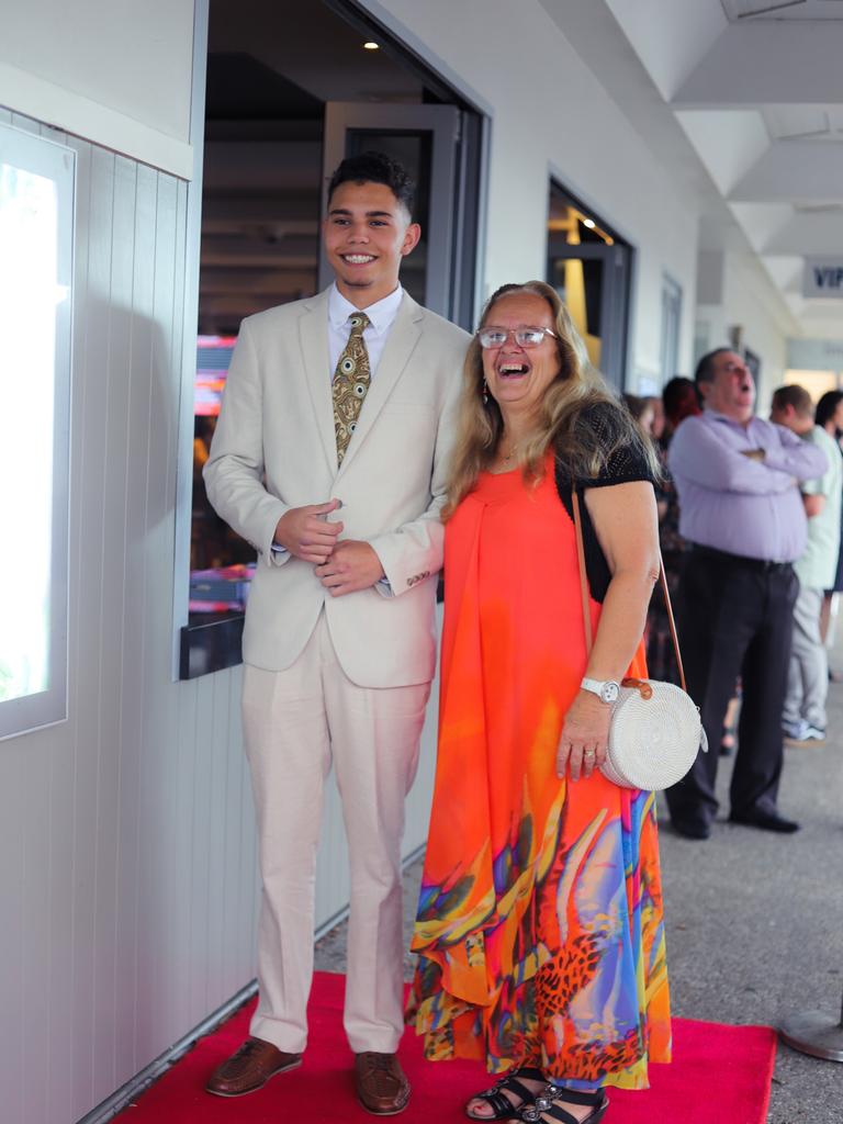 Zavier O’Donoghue and Carol Stubbs at the Pacific Coast Christian College formal on December 1, 2021.