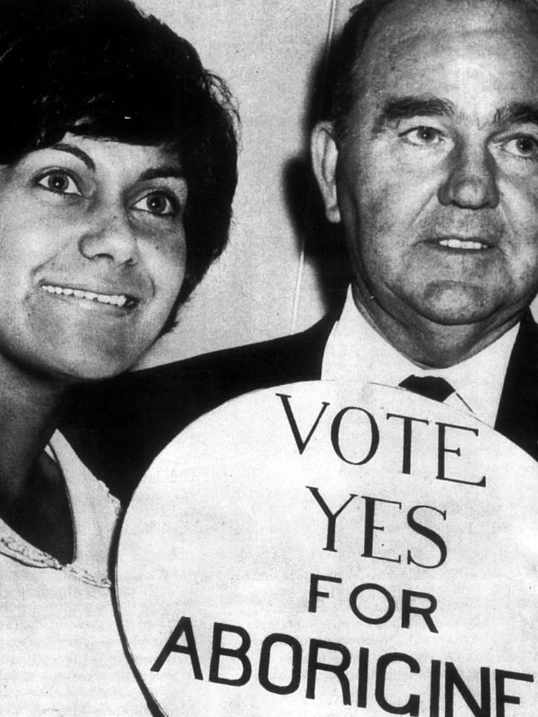 Aunty Shirley Peisley with former senator Reg Bishop in the 1960s.