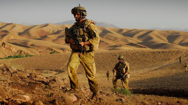 Australian soldiers on patrol in Afghanistan.