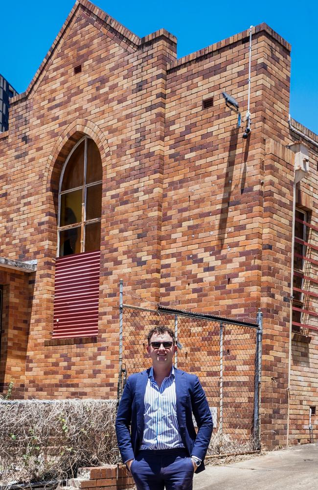 Jared Johnson outside the 151-153 Brunswick St church.