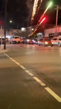 Greenacre: Fireworks and Palestinian flag displayed from car after attack