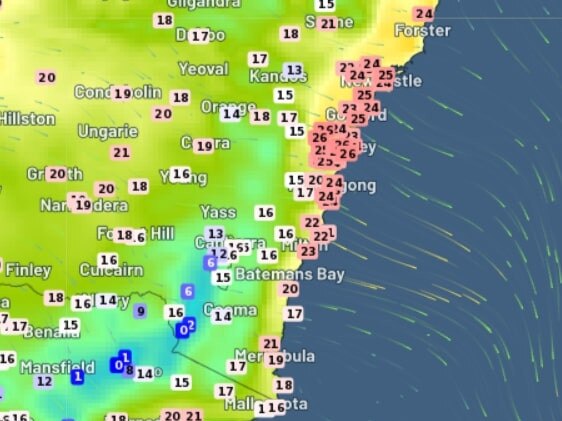 Hot temperatures recorded across NSW during the last week of July. Picture: Weaterzone