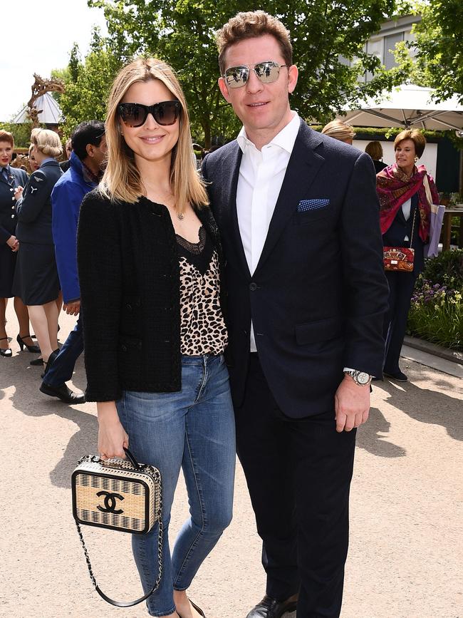 Holly Valance and Nick Candy attend the RHS Chelsea Flower Show. Picture: Getty Images.