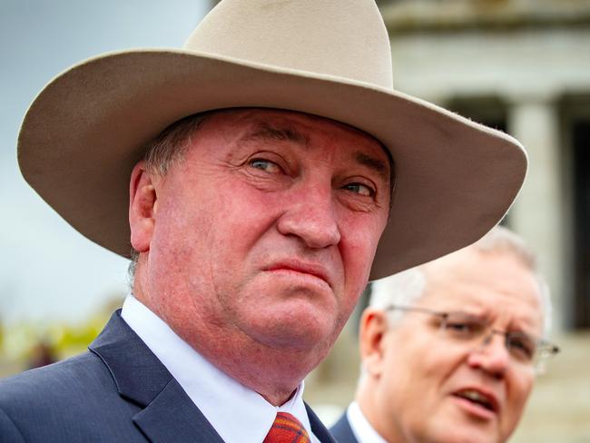 MELBOURNE, AUSTRALIA - NewsWire Photos - NOVEMBER 11 2021:  Australian Deputy Prime Minister Barnaby Joyce seen at Remembrance day at the Shrine of Remembrance. Picture: NCA NewsWire/Sarah Matray