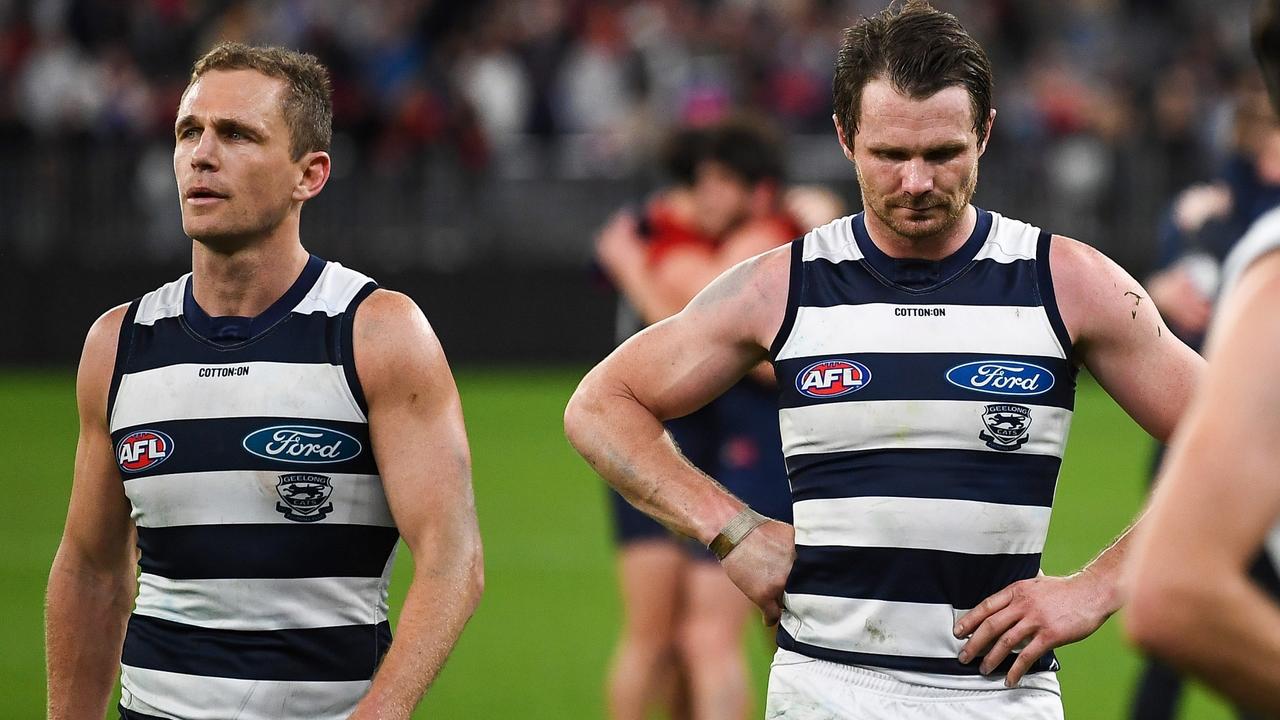 Joel Selwood, Patrick Dangerfield and the Cats will be eyeing bigger things in 2022. Picture: AFL Photos/Getty Images