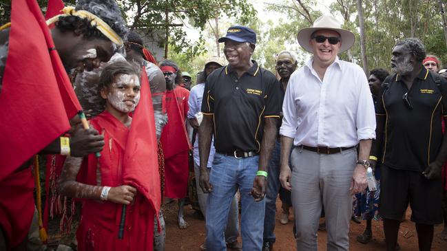 GULKULA, AUSTRALIA. NewsWire Photos. AUGUST 2, 2024. The Prime Minister Anthony Albanese attends The Garma Festival of Traditional Cultures Australia's largest Indigenous cultural gathering is underway in Gulkula northeast Arnhem Land. Picture: NewsWire/Melanie Faith Dove via NewsWire