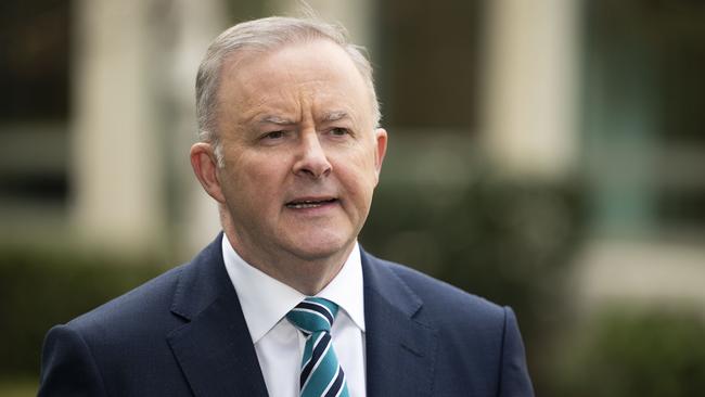 Anthony Albanese could never publicly question the false god of the Whitlam China legacy. Picture: NCA NewsWire / Martin Ollman