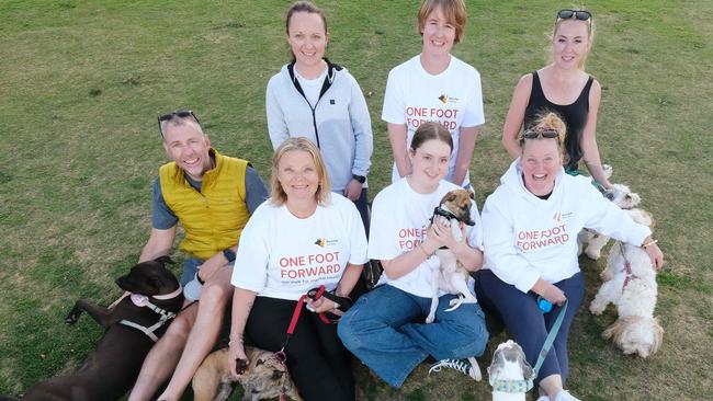 Janina Lear, with her daughters and 20+ other people have formed a team, Jonah's Wings, to fundraise in the Black Dog Institute's One Foot Forward challenge. Picture: Mark Wilson