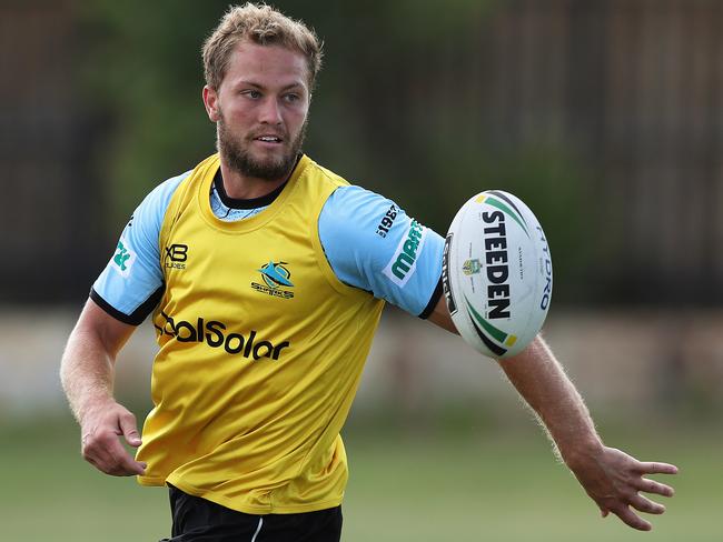 Matt Moylan during Sharks training. Picture: Brett Costello