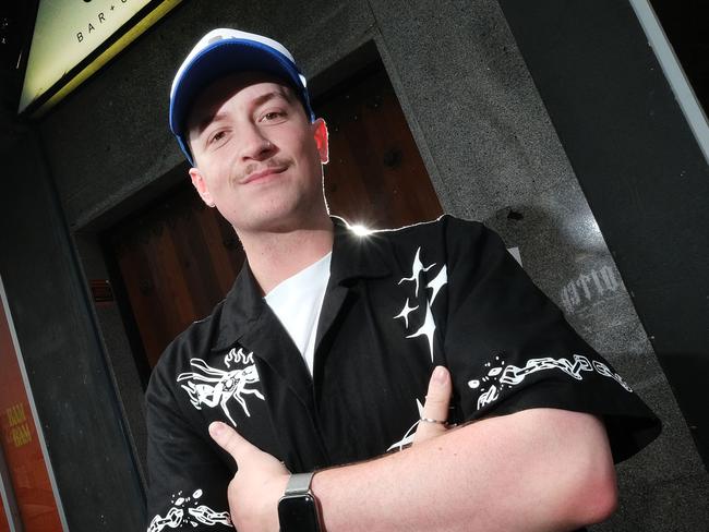 DJ Splice  a.k.a Caijun Parry has gone from playing house parties in High School to a major international DJing nomination.  DJ Splice pictured outside the St James Nightclub in Geelong were he started his career. Picture: Mark Wilson