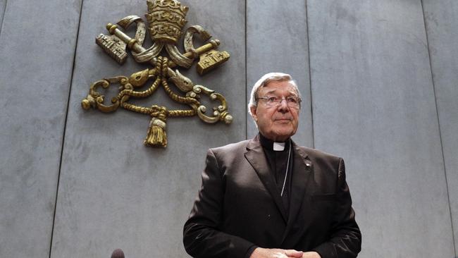 Pell at the Vatican yesterday.