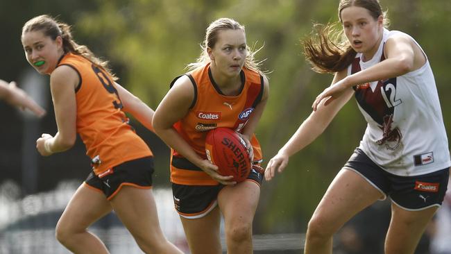 Sarah Grunden of the Cannons. Photo: Daniel Pockett/AFL Photos/via Getty Images.