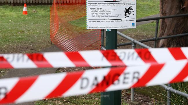 Council closed the footpath in Glindemann Park following the vicious attack. Picture: Liam Kidston