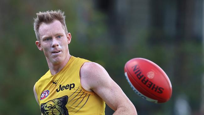 Richmond training at Metricon Stadium. 28/09/2020. Jack Riewoldt of the Tigers at training today. Pic: Michael Klein