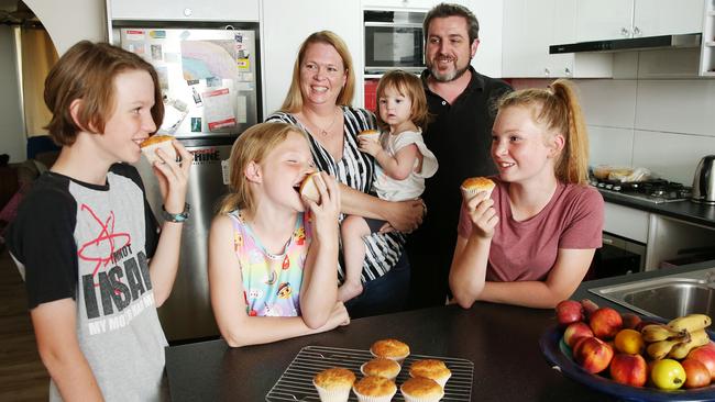 The Pettifer family are really struggling to make ends meet with the rising cost of living. Picture: Tim Hunter