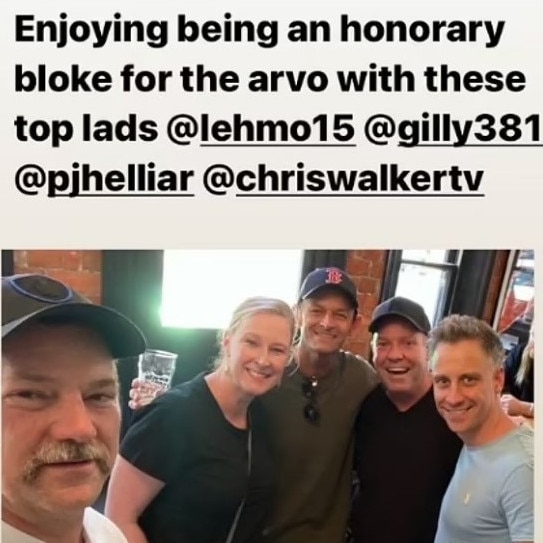 Peter Helliar hangs with Carrie Bickmore's ex Chris Walker. Picture: Instagram