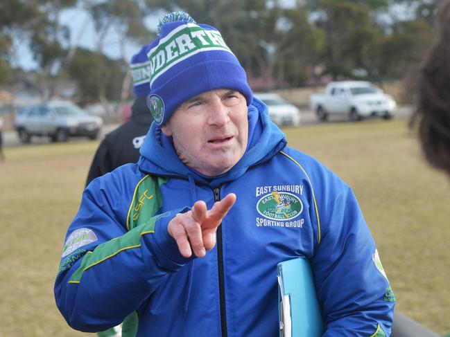 East Sunbury coach Glen Hopkins. Picture: Rob Leeson