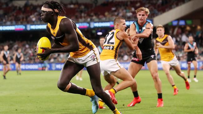 Changkuoth Jiath has shown exciting signs for Hawthorn. Picture: Getty Images