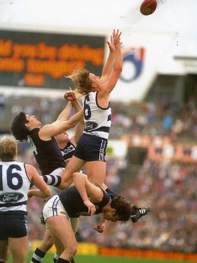 John Barnes flies in Geelong’s win for the ages against Carlton.