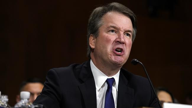 Supreme Court nominee Brett Kavanaugh testifies before the Senate Judiciary Committee. Picture: Andrew Harnik/pool