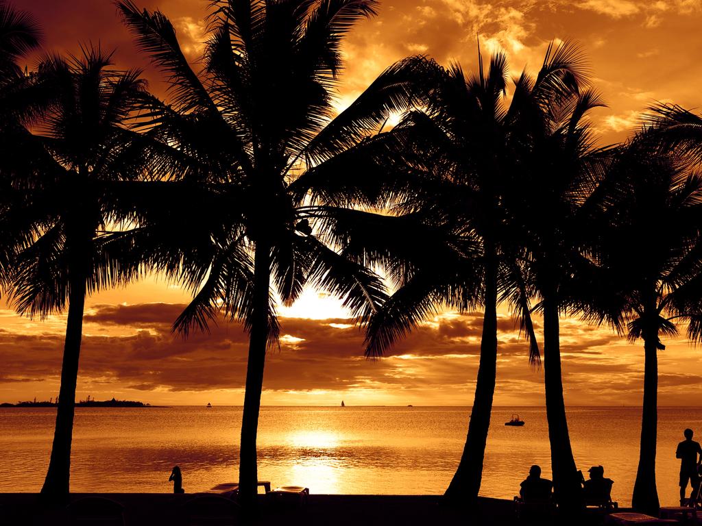 A relaxing setting beside the sea at sunset. Noumea New Caledonia. Picture: iStockCruise news, Escape, Brad Crouch