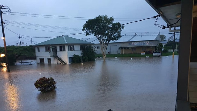 Floodwaters raise to near historic levels in Murwillumbah in Northern NSW. Picture: Supplied