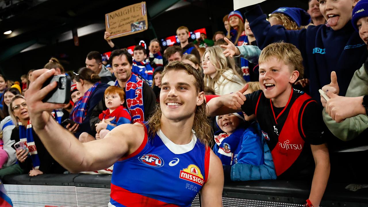 The bloke is a fan favourite. Photo by Dylan Burns/AFL Photos via Getty Images