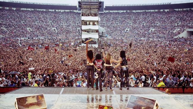 Motley Crue on stage in 1989. Picture: Mark Weiss