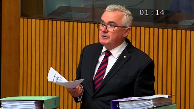 Andrew Wilkie speaking in the Federation Chamber about Hillsong. Picture: Supplied