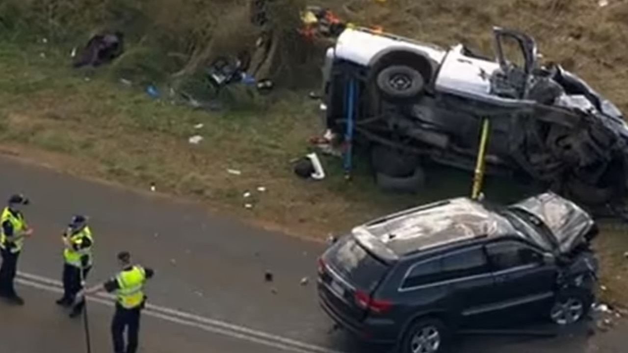 A man will front court charged with dangerous driving causing death after a horror crash at Parwan. Picture: Channel 9