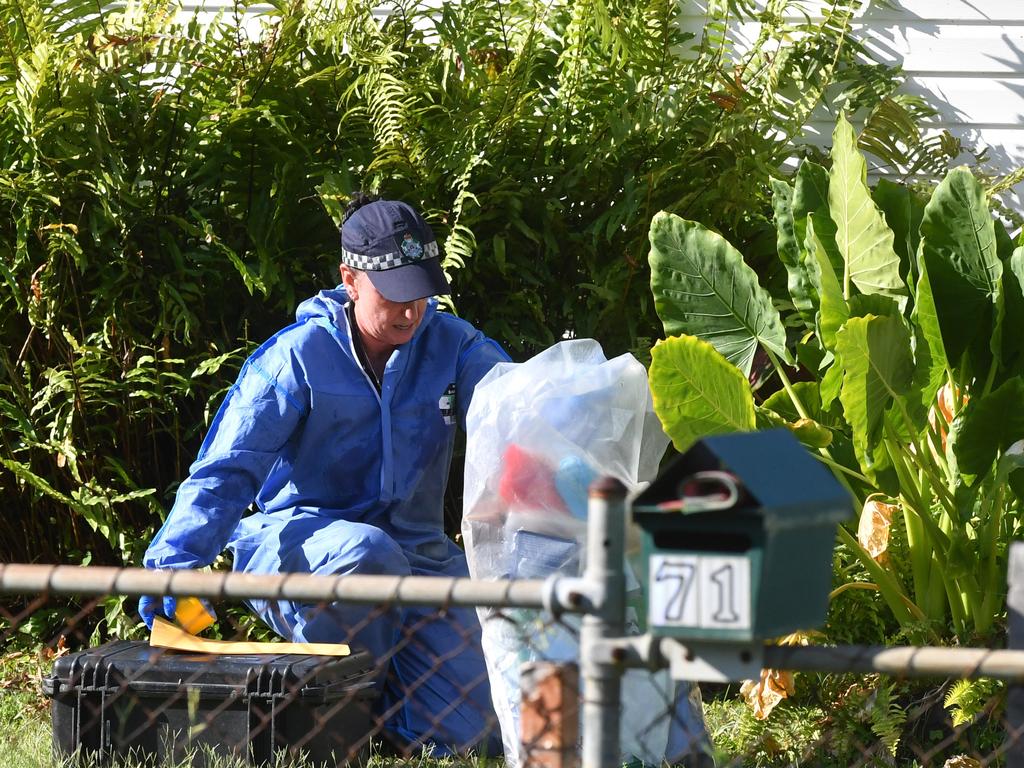 Scene of stabbing in Wellington Street, Mundingburra. Picture: Evan Morgan