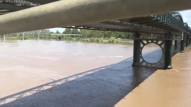 Debris in the Burnett River at Bundaberg