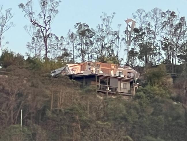 The remains of Glenn Davidson’s Upper Coomera house, which was demolished by the Christmas Day storm. Picture: Keith Woods.