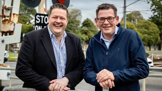 Will Fowles and Daniel Andrews in a picture from Fowles’s Facebook from October 2022. Source: Facebook