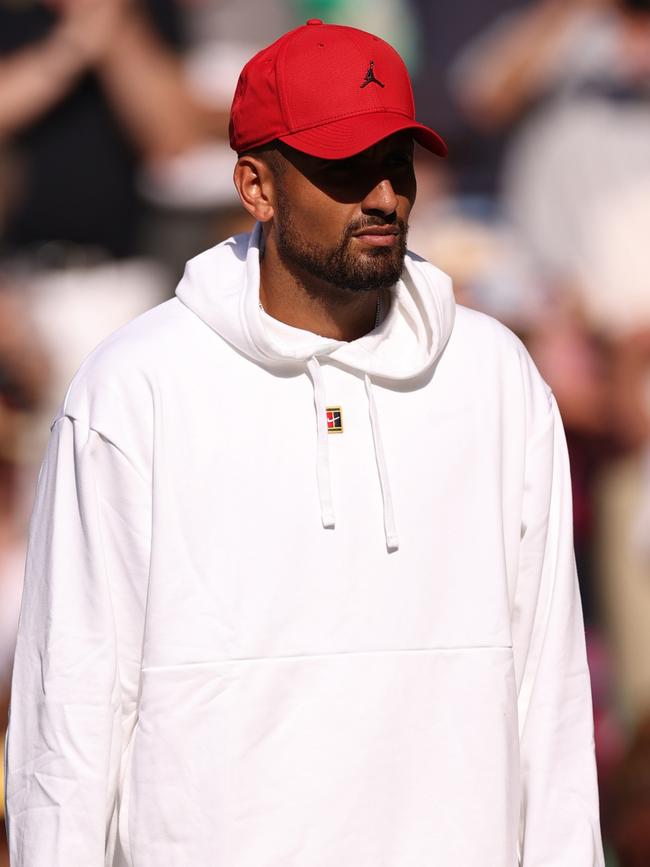 Kyrgios caused a stir in 2022 with his red hat. (Photo by Ryan Pierse/Getty Images)