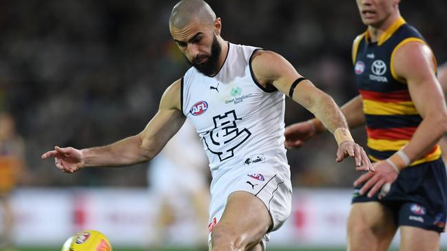 A Carlton cheer squad Twitter account alleged a Crows fan targeted Saad.