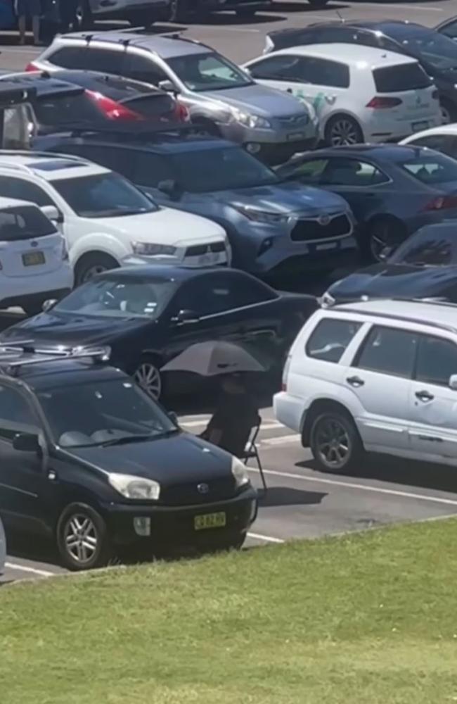 Debate has erupted over people 'reserving' car spaces at beaches. Picture: Instagram/CreaturesOfManly