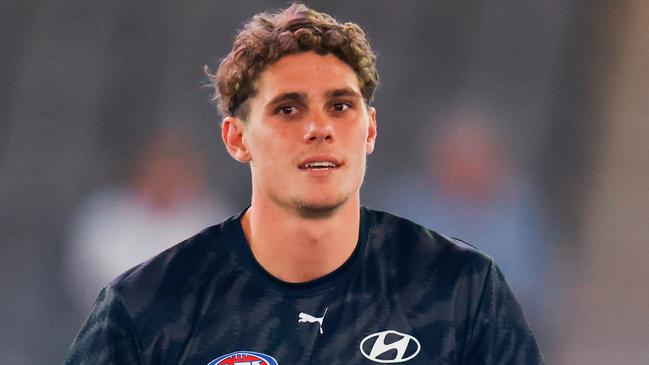 Charlie Curnow’s contested-marking ability has helped elevate his SuperCoach scoring. Picture: Michael Willson/AFL Photos via Getty Images