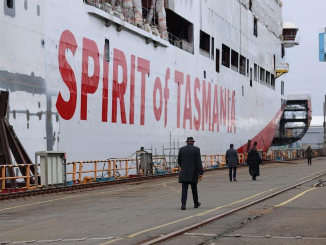 New Spirit of Tasmania IV naming and launching ceremony in Finland.  Picture: Janika Heikkonen