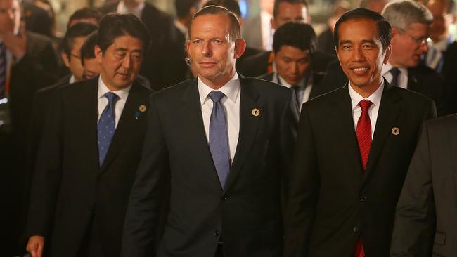 Then prime minister Tony Abbott in Brisbane for the annual G20 Summit in 2014, where climate change was discussed.Picture: AAP Image/Pool/Chris Hyde