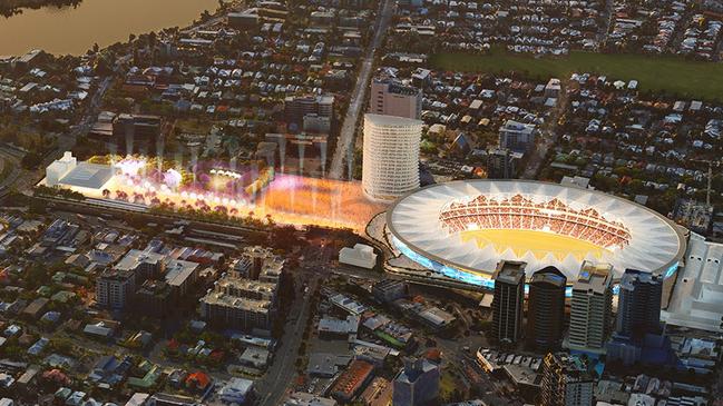 An artist’s impression of the proposed Gabba redevelopment for the Brisbane 2032 Olympic Games.