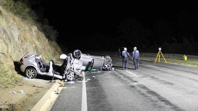 CANBERRA Scene of the Hindmarsh Drive crash that killed 20-year-old Matthew McLuckie on May 19 2022. On December 22 2022 Shakira Adams was charged with offences including manslaughter and culpable driving causing death and will appear in court on February 7 2023. Ms Adams spent months in hospital following the crash. Police allege she was driving on the wrong side of the road in a stolen vehicle. Picture: ACT Policing.