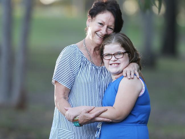 Alex Byrne, 12, had a kidney transplant six years ago with her grandmother Joland Byrne’s kidney. Picture: AAP