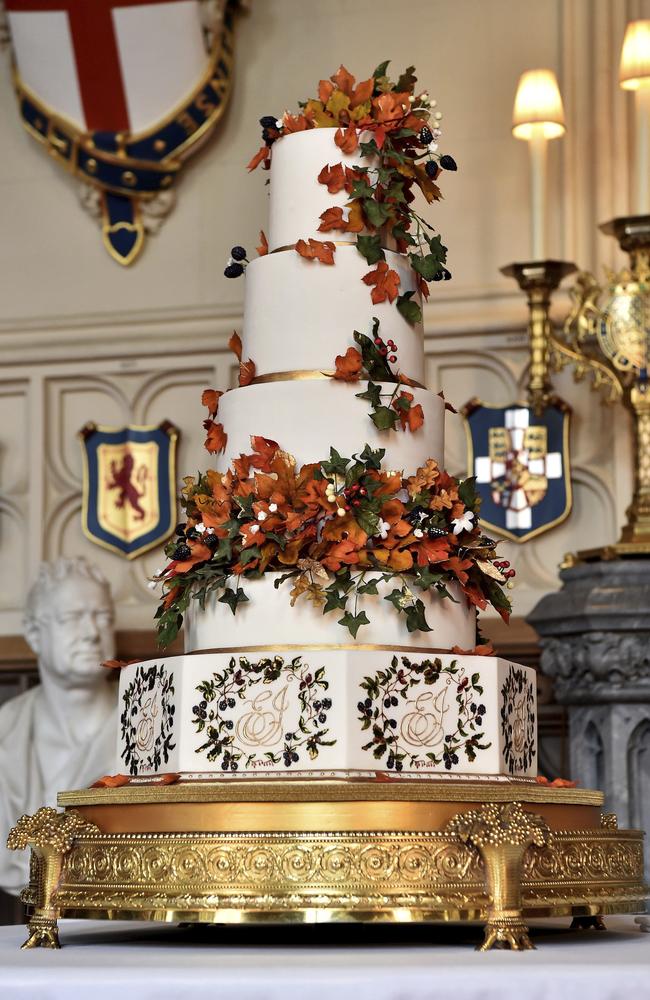 Let them eat cake! The dessert featured five tiers. Picture: AP