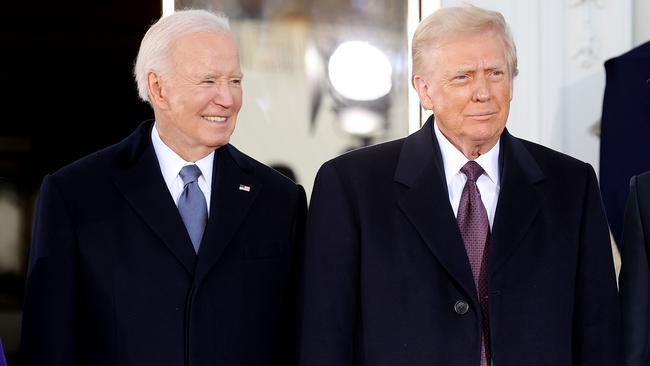 The Bidens attended both Trump inaugurations, but the favour was not returned in 2021. Picture: Win McNamee/Getty Images