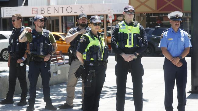 Tasmania Police will be conducting increased high visibility patrols at shopping precincts targeting shoplifting and anti-social behaviours in the lead up to the busy festive season. Picture: Nikki Davis-Jones