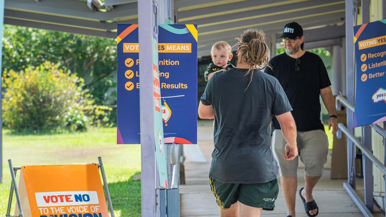 Darwin, Palmerston and other Top End polling stations generally returned higher No majorities than other remote centres. Picture: Pema Tamang Pakhrin