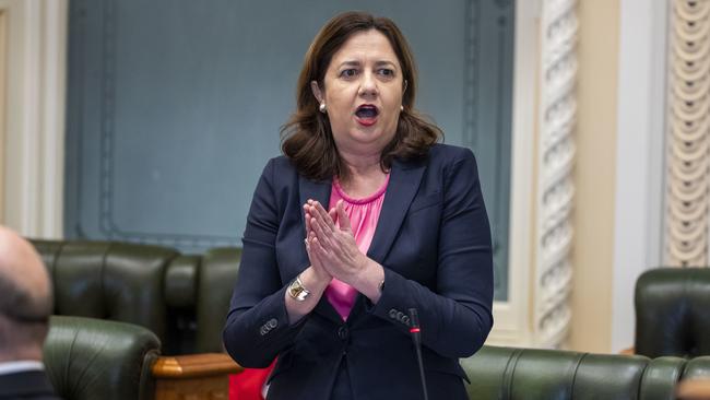 Queensland Premier Annastacia Palaszczuk is seen during Question Time at Parliament House. (AAP Image/Glenn Hunt)